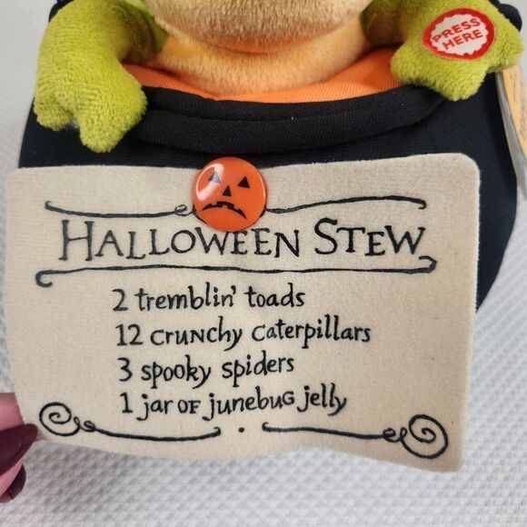 Hallmark Tremblin Toads Sound Motion Halloween Witch Stew 12" Sings Cauldron - Picture 2 of 5
